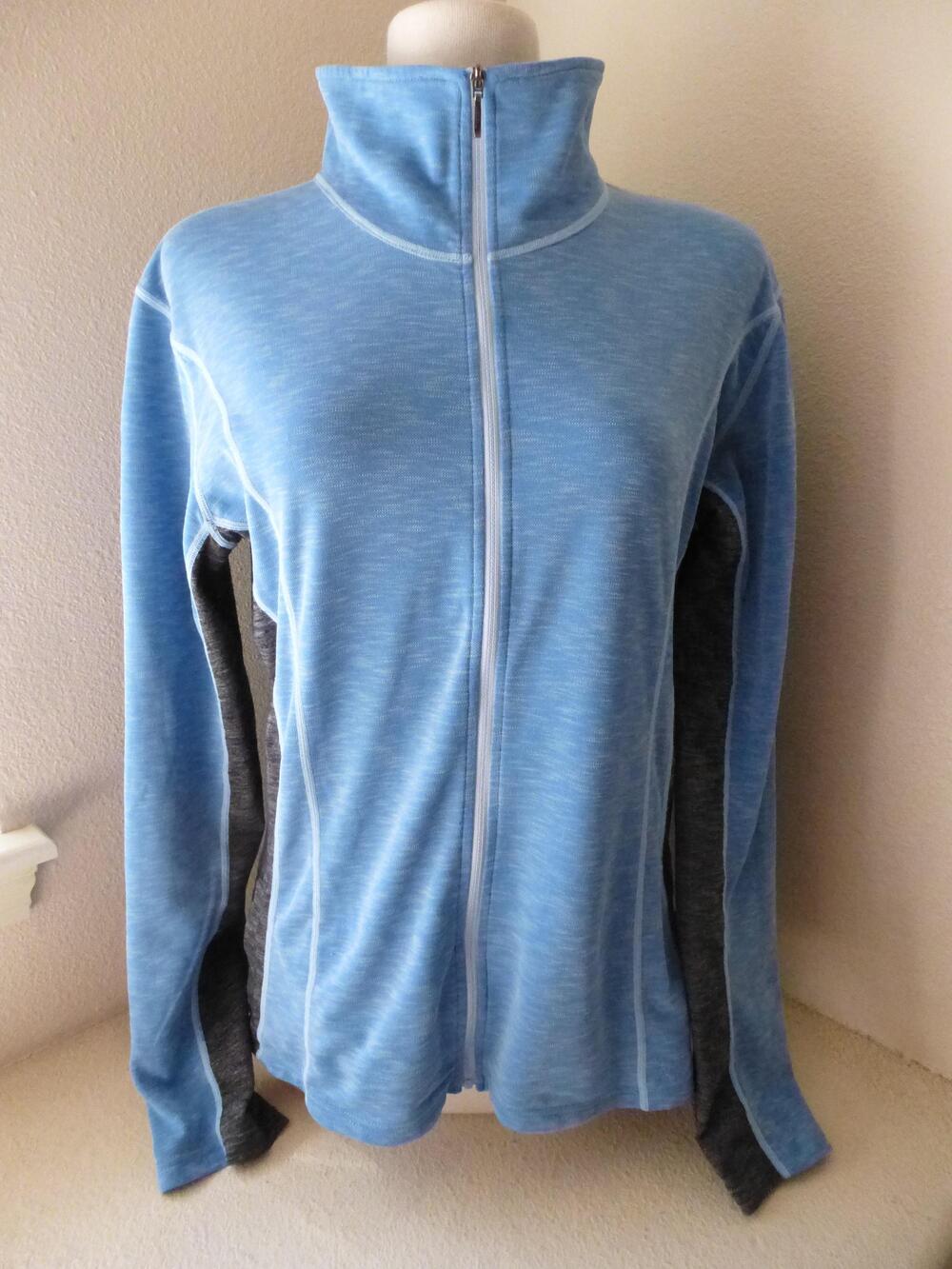 Kuhl Full Zip Jacket Women Large Moonbeam Blue Lightweight Athletic Outdoor Hike